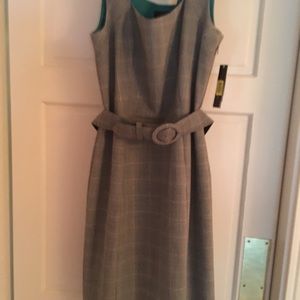 NWT Glenn plaid dress with belt